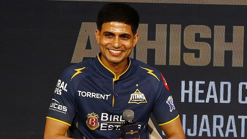 Gujarat Titans skipper Shubman Gill during the franchise's "Shubharambh 2026" event featuring the squad, owners and partners, in Ahmedabad. - | Photo: PTI 
