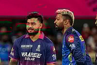 RR Vs MI, IPL 2026: See Best Photos From Indian Premier League Match 13 At Guwahati's Barsapara Stadium | Photo: PTI/Swapan Mahapatra : Mumbai Indians' captain Hardik Pandya and Rajasthan Royals' captain Riyan Parag during toss ahead of an Indian Premier League (IPL) 2026 T20 cricket match between Rajasthan Royals and Mumbai Indians, in Guwahati.