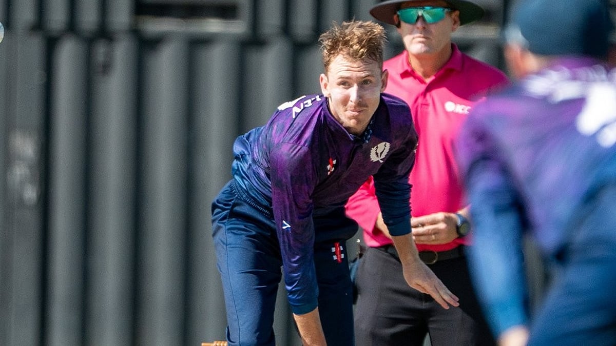 Scotland cricket team in action