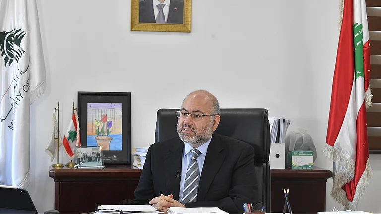 BEIRUT, LEBANON - NOVEMBER 24: Former Lebanese Minister of Public Health Firass Abiad speaks during an exclusive interview with Anadolu Agency in Beirut, Lebanon on November 24, 2021 | Rep Image
- Source: IMAGO / Anadolu Agency