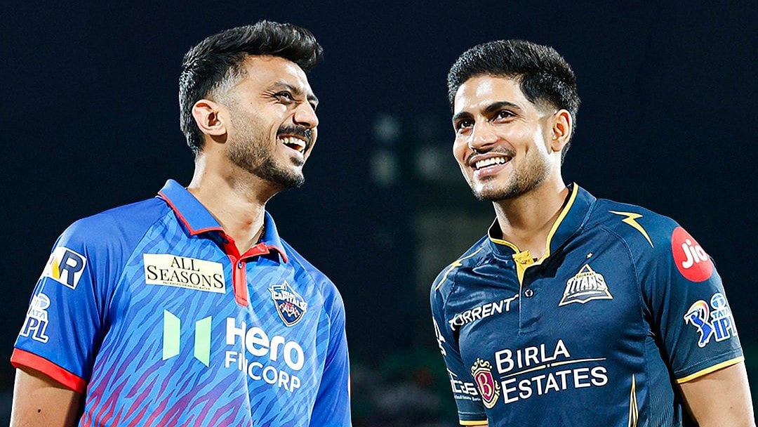 Axar Patel and Shubman Gill in toss ahead of the Delhi Capitals vs Gujarat Titans IPL 2026 match in New Delhi.  - Delhi Capitals/X