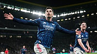Sporting Lisbon Vs Arsenal: Who Won Yesterday In UEFA Champions League Quarter-Final First Leg - Check Result AP Photo : Kai Havertz celebrating after scoring against Sporting Lisbon in UEFA Champions League quarter-final first leg in Portugal.