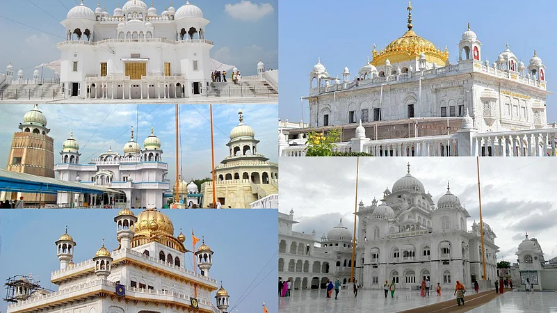 A collage of Sacred Sikh Takhts