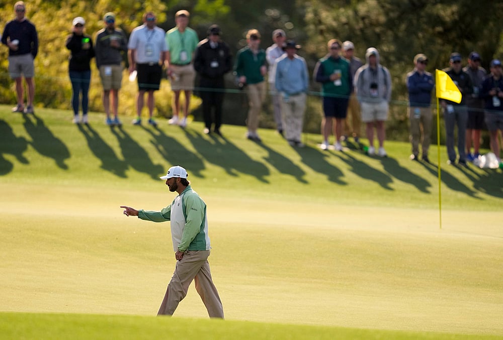 Masters golf tournament Practice round photos-Max Homa