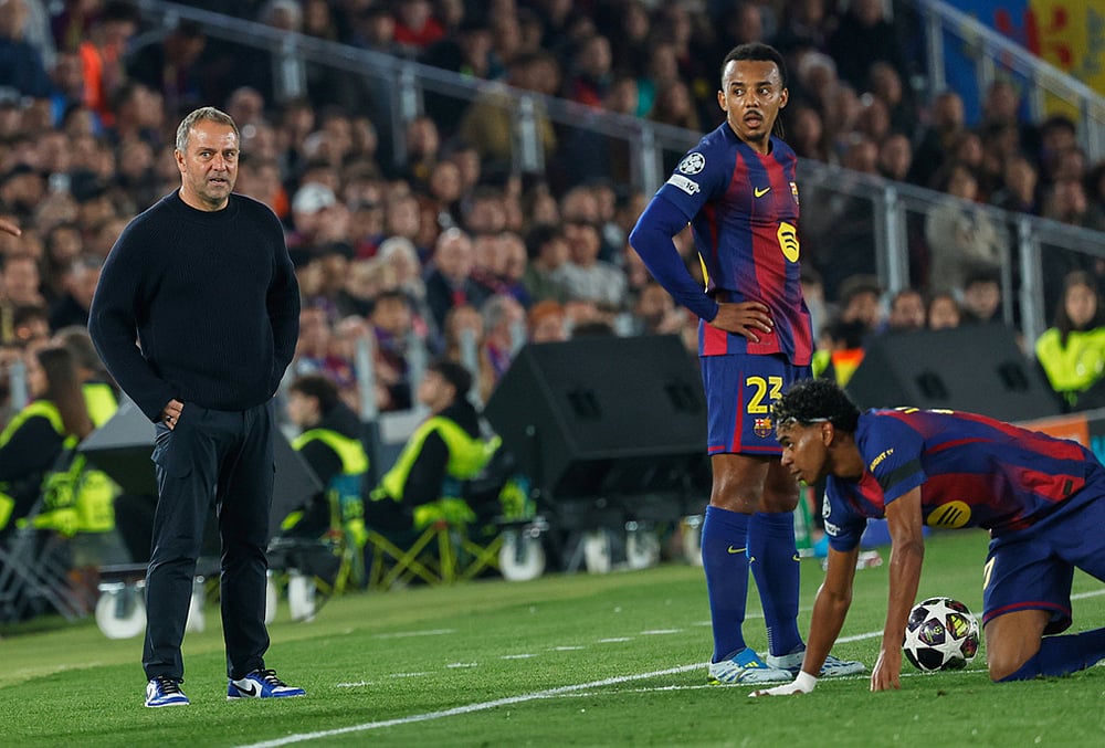 FC Barcelona Vs Atletico Madrid Champions League quarterfinal match-Hansi Flick