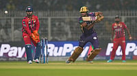 IPL 2026 Stats: Who Are Orange Cap, Purple Cap Holders After KKR Vs LSG, Match 15? | Photo: AP/Bikas Das : Kolkata Knight Riders' Angkrish Raghuvanshi plays a shot during the Indian Premier League cricket match between Kolkata Knight Riders and Lucknow Super Giants in Kolkata, India.