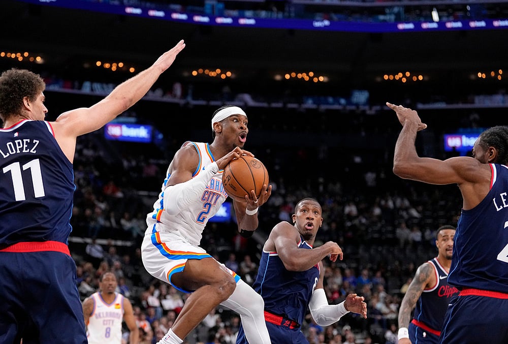 Los Angeles Clippers vs Oklahoma City Thunder NBA basketball-Shai Gilgeous-Alexander