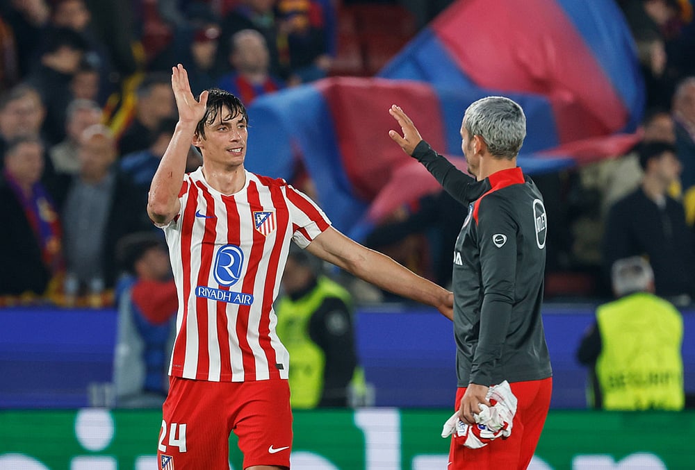 FC Barcelona Vs Atletico Madrid Champions League quarterfinal match-Robin Le Normand