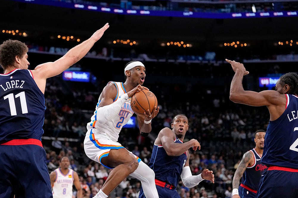 NBA Basketball Game: Oklahoma City Thunder vs Los Angeles Clippers