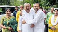Slogans for Nishant Kumar in Nitish Kumar’s Presence Trigger Fresh CM Debate in Bihar IMAGO / Hindustan Times | Representative Image : Bihar Chief Minister Nitish Kumar with his son Nishant Kumar on Nishant's birth day at 1, Anne Marg on July 20, 2025 in Patna, India