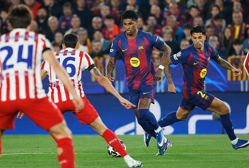 FC Barcelona Vs Atletico Madrid Champions League quarterfinal match-Marcus Rashford