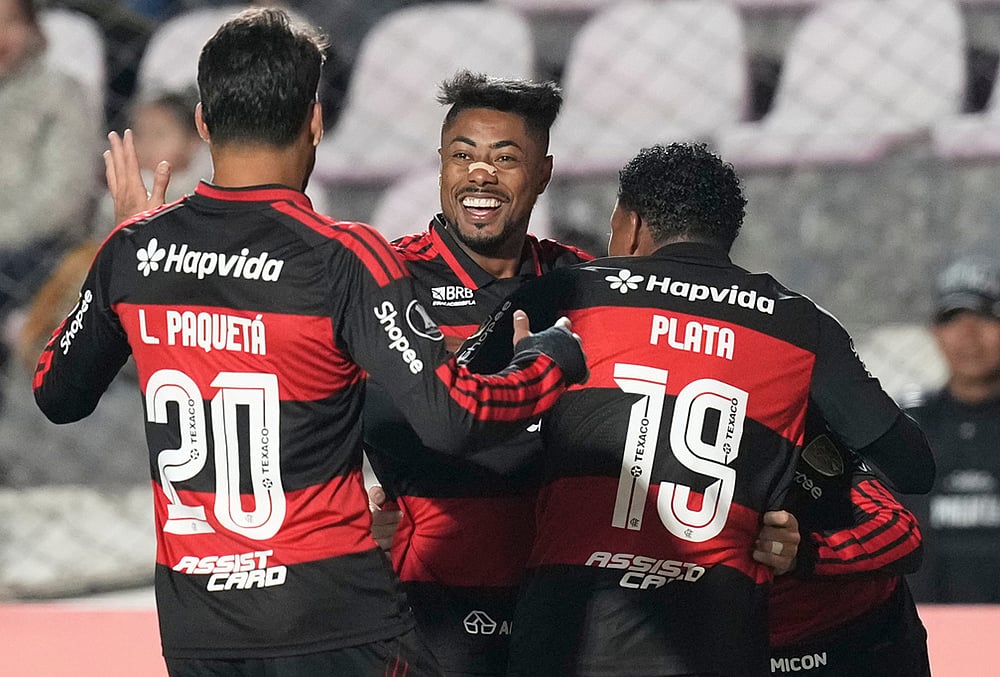 Peru Brazil Copa Libertadores Cusco FC vs Flamengo Soccer photos-Bruno Henrique