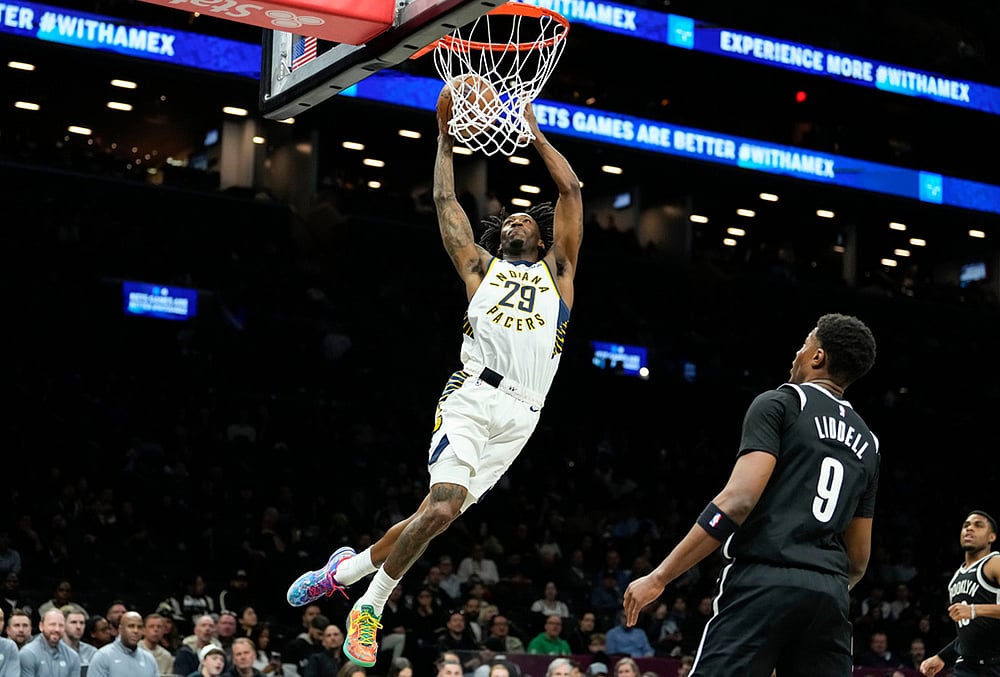 Brooklyn Nets Vs Indiana Pacers nba basketball-Quenton Jackson