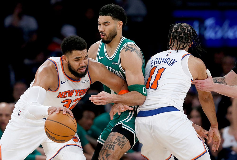 New York Knicks Vs Boston Celtics nba basketball-Karl-Anthony Towns