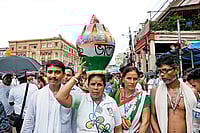 Bengal Elections: Despite Criticism, Didi’s Doles Take Poll Centre Stage | Photo: Imago/NurPhoto : TMC supporters attend public gathering addressed by Chief Minister Mamata Banerjee on Martyrs Day