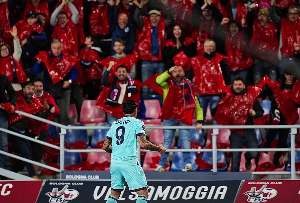 Bologna vs Aston Villa UEFA Europa League match photos-Santiago Castro