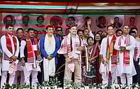 IMAGO / ANI News : Lok Sabha LoP Rahul Gandhi during a public meeting at Circuit House Field, in Biswanath Biswanath Assam. 