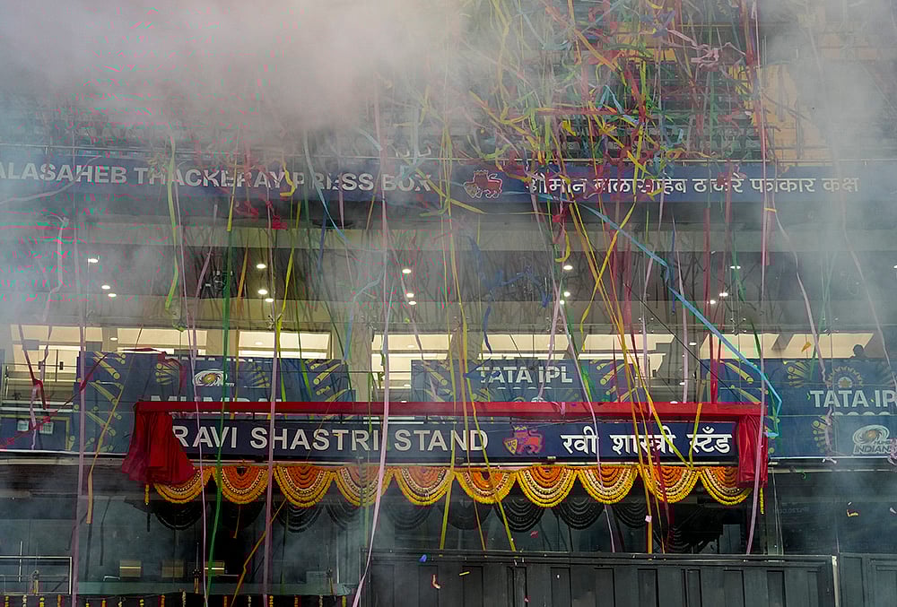 Ravi Shastri Stand unveiled at Wankhede Stadium in Mumbai