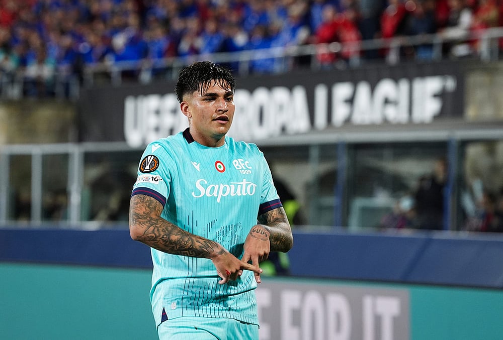 Bologna vs Aston Villa UEFA Europa League match photos- Santiago Castro