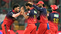 RR Vs RCB Live Cricket Score, IPL 2026: Rajasthan Royals Elect To Bowl; Rain Returns As Covers Come On Again Aijaz Rahi : Royal Challengers Bengaluru's Bhuvneshwar Kumar, second left, celebrates with teammates the wicket of Chennai Super Kings' Ayush Mhatre during their Indian Premier League match in Bengaluru.