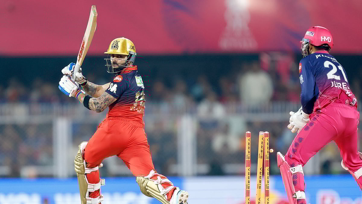 Virat Kohli was dismissed for 32 off just 16 balls against RR in Guwahati - X/IPL