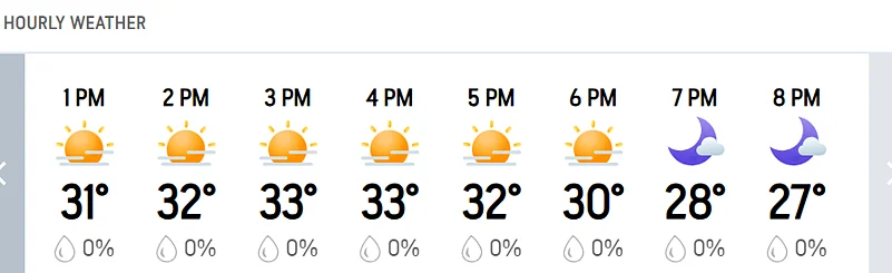 PBKS Vs SRH, IPL 2026: Hourly Weather Forecast