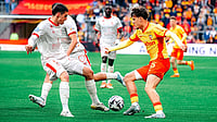 Lens Host Exhibition Match In Support Of Jailed French Journalist After PSG Game Postponed | Photo: X/RCLens : Lens players in action during the friendly match against Rouen on April 11, 2026.