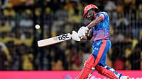 AP Photo/Mahesh Kumar A. : Delhi Capitals' Pathum Nissanka hits a boundary during the Indian Premier League cricket match between Chennai Super Kings and Delhi Capitals in Chennai, India, Saturday, April 11, 2026.