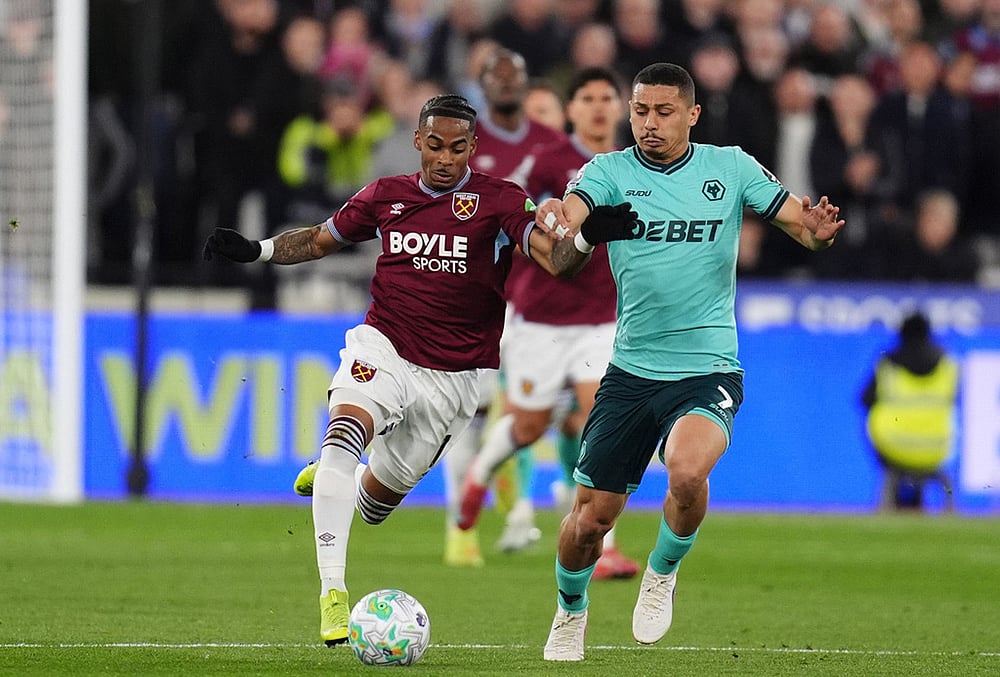 West Ham United vs Wolves premier league soccer- Crysencio Summerville
