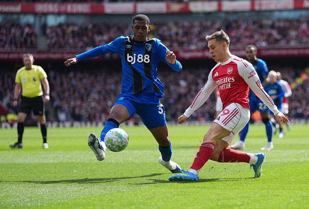 Arsenal vs Bournemouth Premier League soccer-Leandro Trossard