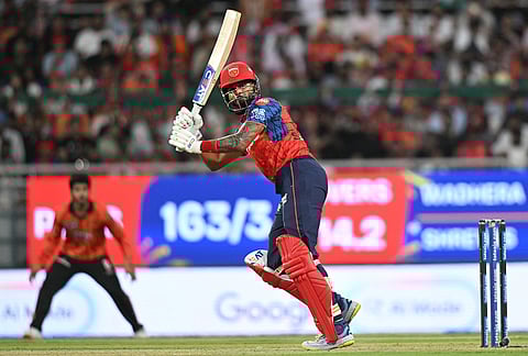 Punjab Kings' captain Shreyas Iyer bats during the Indian Premier League cricket match between Punjab Kings and Sunrisers Hyderabad in New Chandigarh.