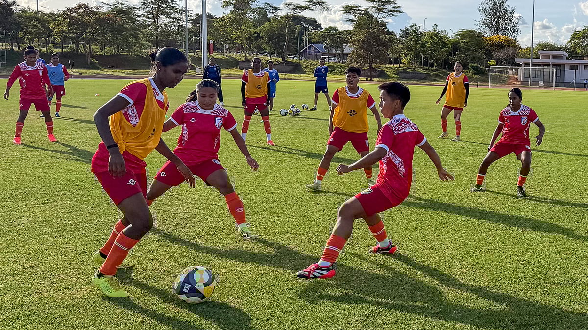 India women's football team in training ahead of their FIFA Series match against Kenya on April 11, 2026. - | Photo: AIFF