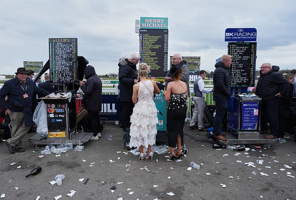 Grand National Festival 2026 Ladies Day At Horse-Racing Meet-Racegoers 