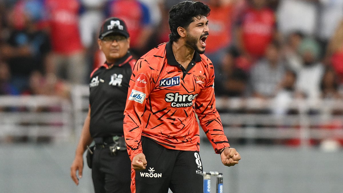 Shivang Kumar celebrates after taking a wicket during PBKS vs LSG IPL 2026 match at the Mullanpur Stadium.  - AP Photo