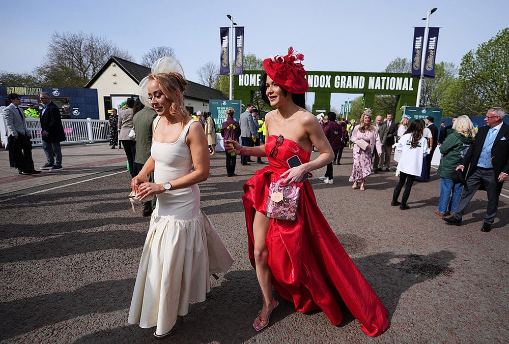 Grand National Festival 2026 Ladies Day At Horse-Racing Meet-Racegoers 