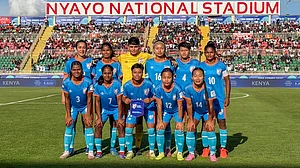 | Photo: AIFF : India women's football team taking the team photo ahead of their FIFA Series match against Kenya on April 11, 2026.