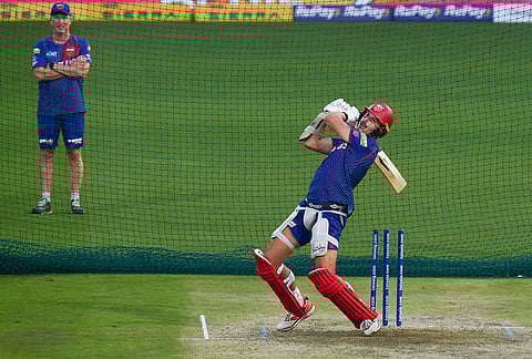 Punjab Kings' Ben Dwarshuis during a practice session ahead of an Indian Premier League (IPL) 2026 T20 cricket match between Punjab Kings and Sunrisers Hyderabad, in Mullanpur, Punjab.