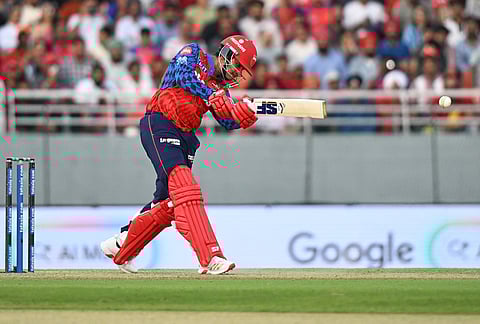 Punjab Kings' Priyansh Arya plays a shot during the Indian Premier League cricket match between Punjab Kings and Sunrisers Hyderabad in New Chandigarh.