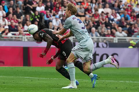 Serie A soccer match between AC Milan and Udinese, in Milan, Italy.