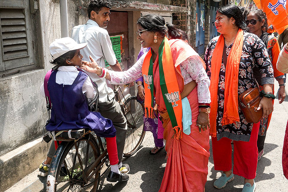 WB Polls: Papiya Adhikari campaigns