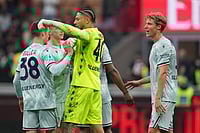 AC Milan 0-3 Udinese Serie A 2025-26: Rossoeneri's Title Hopes Crumble Following Shock Loss To Little Zebras | Photo: AP/Antonio Calanni : Udinese players celebrate after the Serie A soccer match between AC Milan and Udinese, in Milan, Italy.