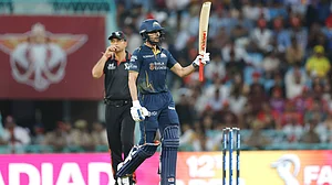 IPL/X : Shubman Gill's half-century takes Gujarat Titans over the lines against Lucknow Super Giants in IPL 2026 clash against Lucknow Super Giants at Ekana Stadium.