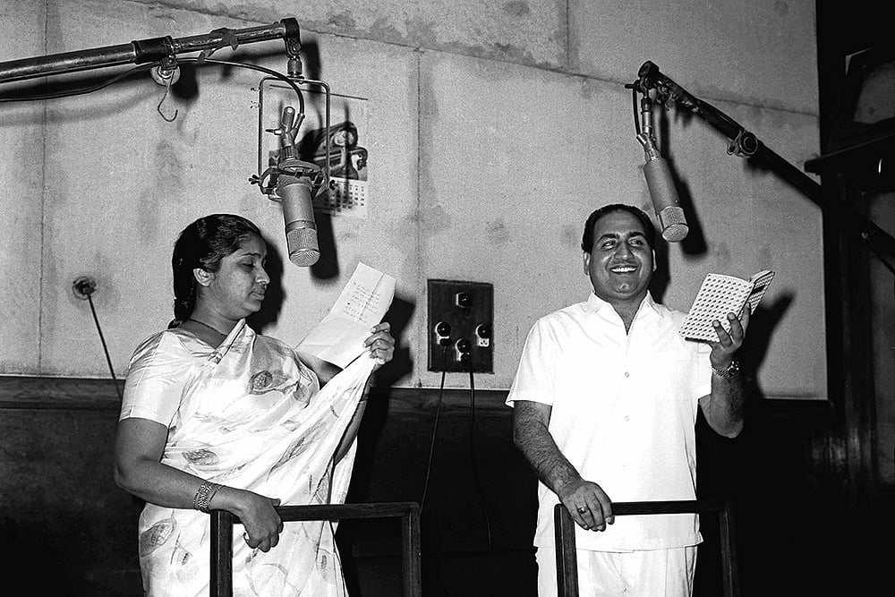 Asha Bhosle and Mohammed Rafi