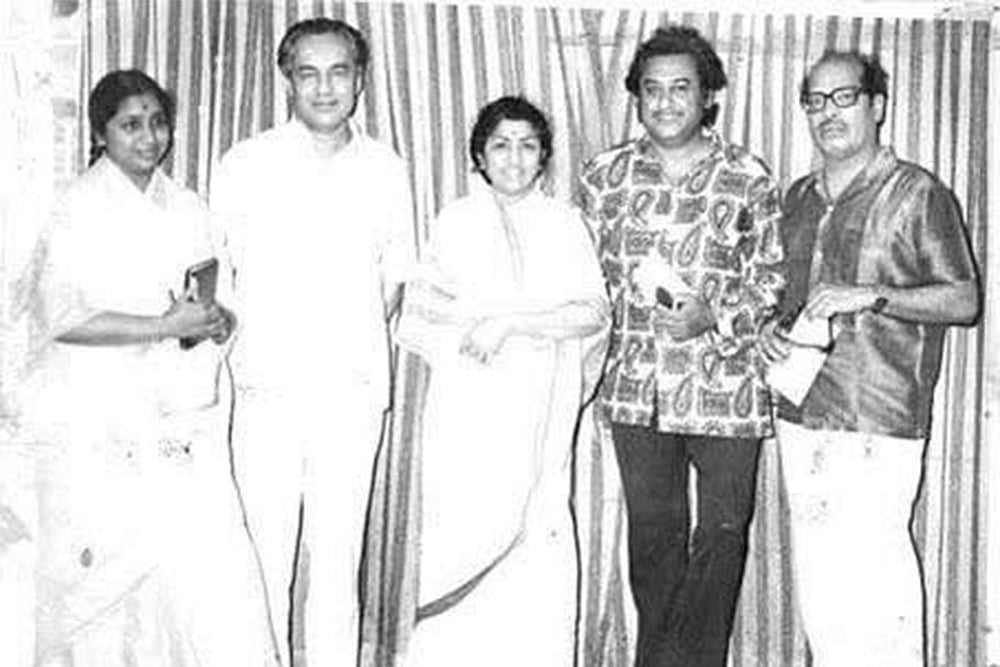 Asha Bhosle, Mukesh, Lata Mangeshkar, Kishore Kumar and Manna Dey