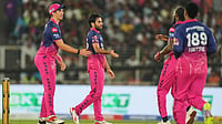 SRH Vs RR Match Prediction, IPL 2026: Who Will Win Today’s Indian Premier League Match | Photo: AP/Ajit Solanki : Rajasthan Royals' Ravi Bishnoi, second left, celebrates with teammates the wicket of Gujarat Titans' Sai Sudharsan during the Indian Premier League cricket match between Gujarat Titans and Rajasthan Royals in Ahmedabad.