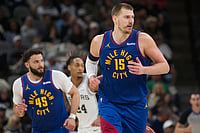 | Photo: AP/Darren Abate : Denver Nuggets center Nikola Jokic (15) runs up court during the first half of an NBA basketball game against the San Antonio Spurs in San Antonio.