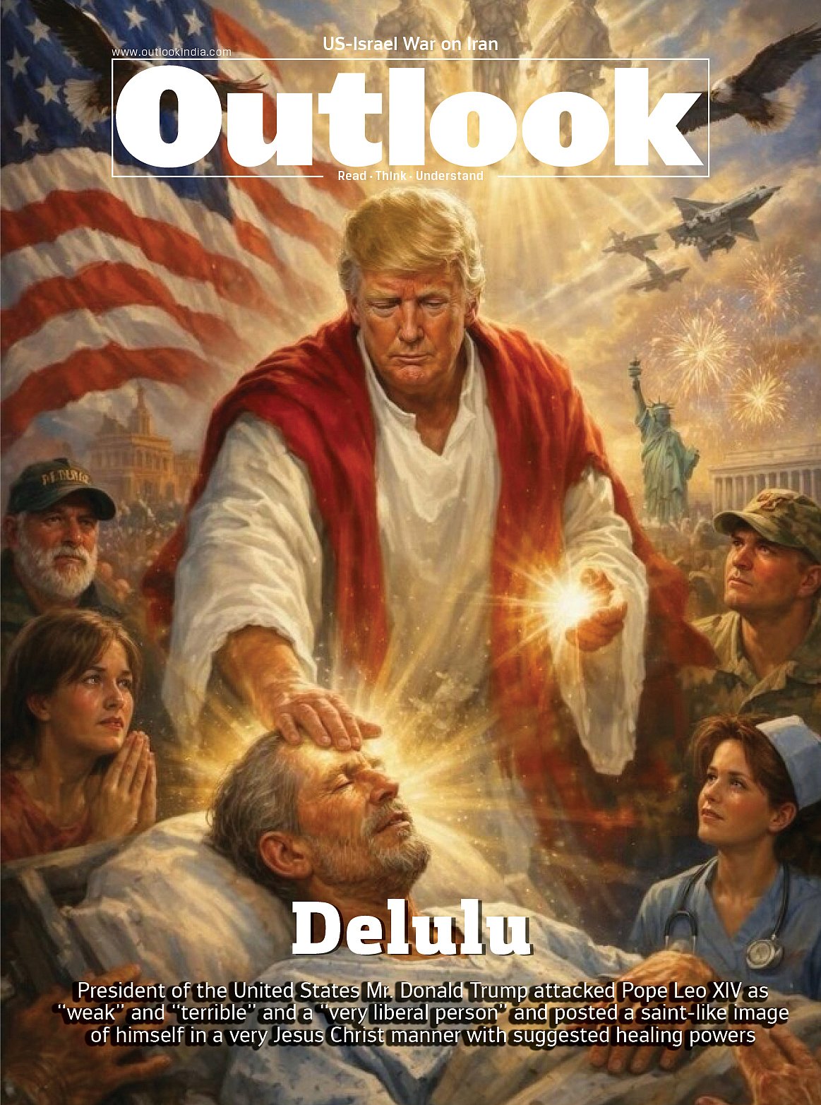 President of United States Mr. Donald Trump attacked Pope Leo XIV was “weak” and “terrible” and a “very liberal person” and posted a saint-like image of himself in a very Jesus Christ manner with suggested healing powers. - Vikas Thakur