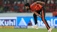 SRH Vs RR, IPL 2026: Praful Hinge Creates Record, Becomes First Bowler In IPL History To Scalp Three Wickets In One Over AP Photo : Praful Hinge in action during SRH vs RR IPL 2026 match at Hyderabad.