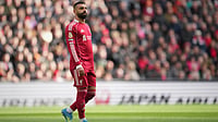| Photo: AP/Jon Super : Liverpool's Mohamed Salah during the English Premier League soccer match between Liverpool and Fulham in Liverpool, England, Saturday, April 11, 2026. 