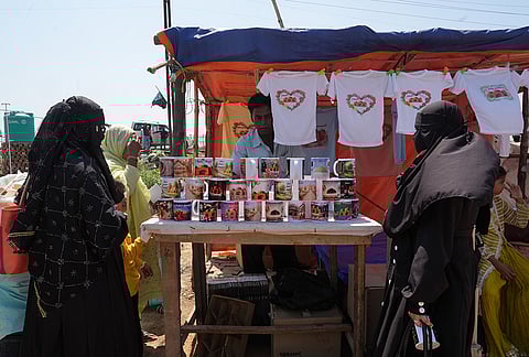 People at the ground of Babri Masjid at Murshidabad Beldanga